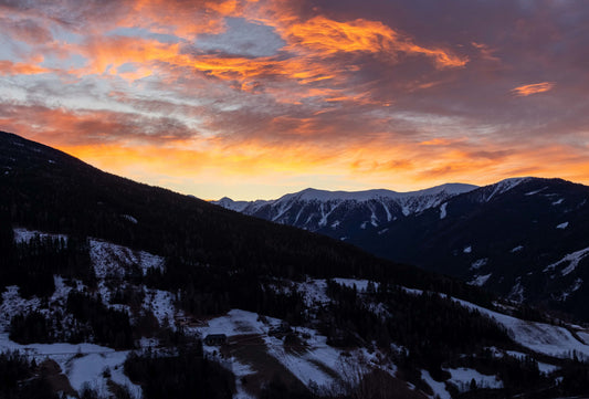 österreichische alpen beim Sonnenuntergang